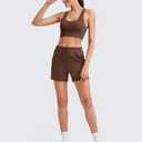 G4Free Summer Shorts for Women Wide Leg Athletic Shorts Comfy Soft Sweat Shorts Adjustable Shockcord Casual Lounge Pajama Shorts Walking(Dark Coffee, XS)
