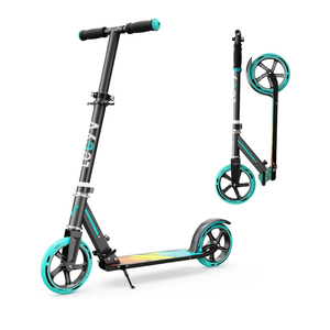 Scooter for Kids 6–12 & Adults, Max Load 240 LBS, Adjustable Height,Lightweight 2-Wheel, Foldable Kids Scooter with Big Wheels