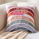 2 x 18 x 18 Inch Rainbow Pocket Pillow Gift Reading Corner