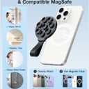 6 x Magnetic Suction Phone Mount for MagSafe Case, Silicone Suction Cup Stand Grip Holder, Designed for iPhone 16 Pro Max/15/14/13/12 Series, Hands-Free Selfie/Video for Content Creator/Influencer, Black