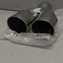 Dual Exhaust Tip 3 Inch Inlet 3" outlet 9.5" Long Tail Pipe Double Wall Polished Stainless Steel Exhaust Tip, Car Tailpipe