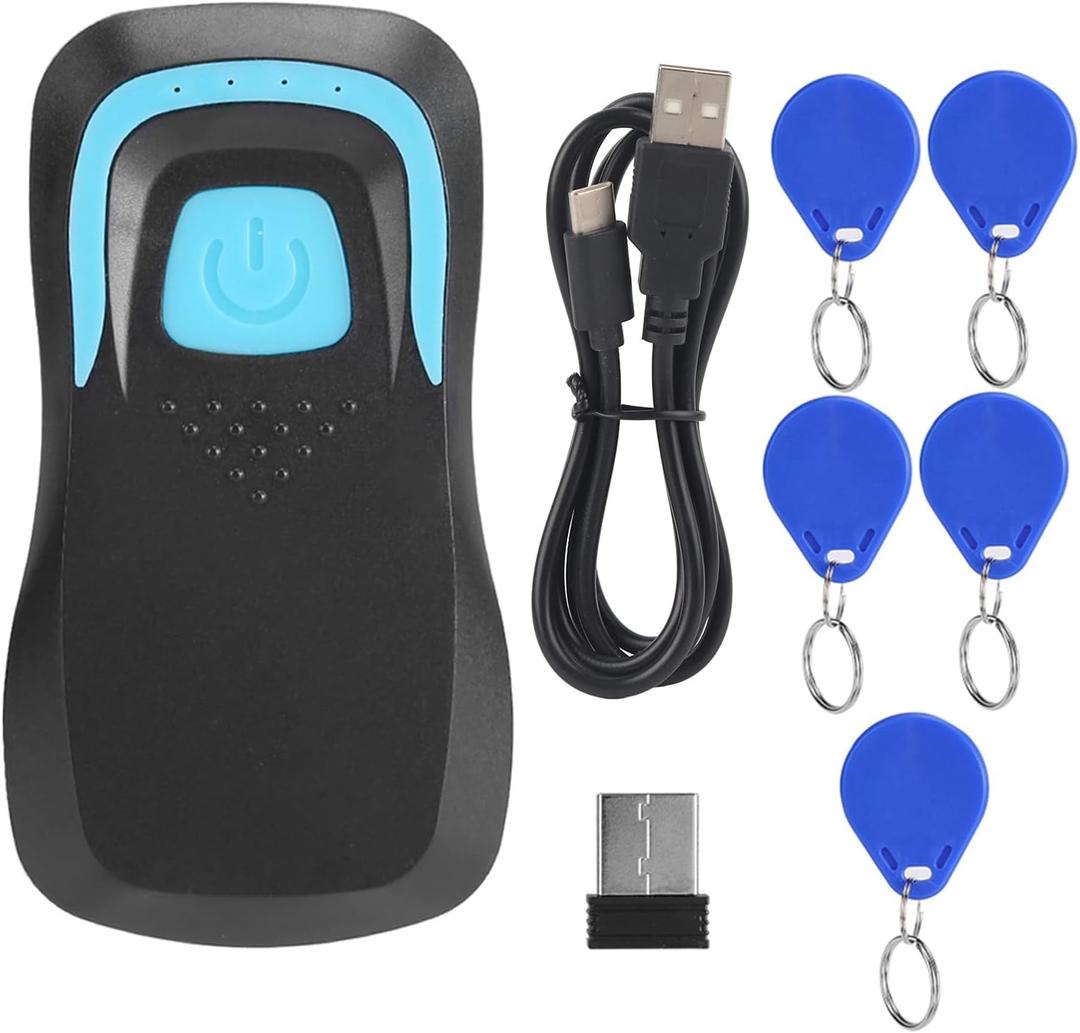 RFID ID/IC Card Reader Bluetooth Card Reader Code Scanner 13.56M/125Khz Frequency for/iOS/Android Bluetooth Devices(IC-Black)