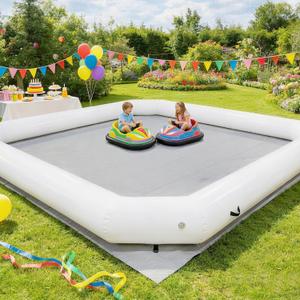 Inflatable Bumper Car Race Track(12.5ft/3.8m) - Premium PVC Sealed Air Racing Arena, Heavy-Duty Portable Go-Kart Race Track for Backyard Parties & Commercial Events, 12.512.5FT