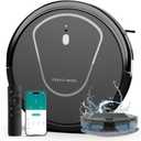 Bagotte Robot Vacuum and Mop Combo, 3-in-1 Robotic Vacuum Cleaner, 5000Pa Strong Suction with Auto Recharging,Tangle Free, Timing Function, App/WiFi/Voice/Remote for Hard Floor and Pet Hair (Jet Black)