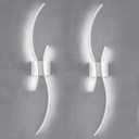 CANEOE Modern Led Wall Light Set of 2, 39inch Indoor Led Wall Sconce Lighting, Bathroom Vanity Light Fixtures Over Mirror for Living Room Hallway Bedroom Bedside Wall Lamp (White,6000K,2 Packs)