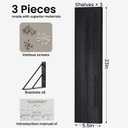 BAYKA Wall Mounted Floating Shelves, Wood Floating Wall Shelf for Books & Decor, Small Space-Saving Display & Organizer, Black, 23in Set of 3