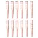 Allegro Combs 6000 Teasing Combs Lift Vent Hair Combs Space Tooth Wide Tooth Barber Stylist Curly Hair Parting 12 Pc. (Rose)