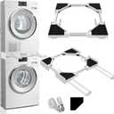 Washer and Dryer Stacking Kit - Universal Stacking Kit with Pull-Out Drying Rack for Laundry Room - Adjustable 24" - 29" - Space-Saving