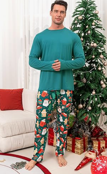 Family Pajamas Christmas Matching Sets Xmas Family Pjs Set Couple Holiday Jammies Women/Men Festival Sleepwear Adult (Santa Claus, XL)
