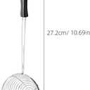 Hemoton Stainless Steel Hot Pot Spoon 11.4 Inch Fine Mesh Spider Strainer with Handle for Cooking Noodles Dumplings Frying Kitchen Colander