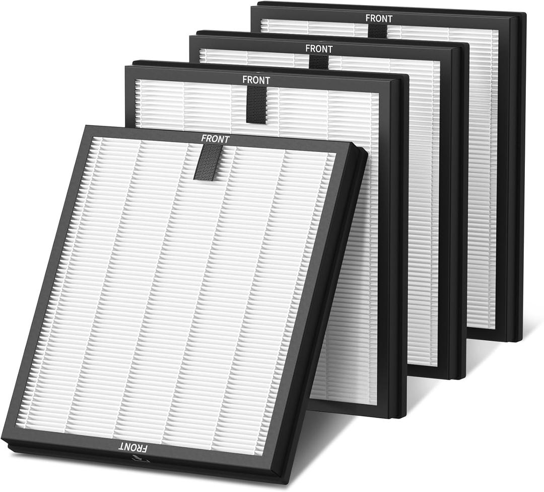 HY4866 Replacement Filter Compatible with MORENTO HY4866, WESTHEY HY4866, YIOU M1 Air Purifier, 3-in-1 H13 Ture HEPA Replacement Filters (Extra 4 Pre-filter) Enhanced Version for HY4866, 4 Packs