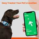 Waterproof AirTag Dog Collar Holder for Apple AirTag QR Code (Medium, Blue-M1)