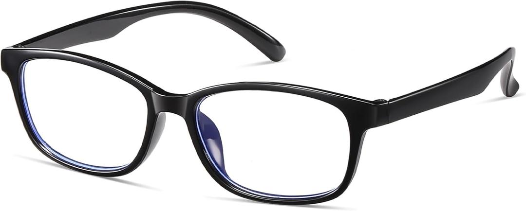 Distance Nearsighted Glasses Men, Square Near Sighted Myopia Eyeglasses, See Far Vision Lightweight Glasses (Black)