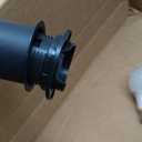 Industrial Floor Lamp with Glass Shade - Black, LED Bulbs, Foot Pedal Switch, Easy Assembly