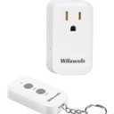 Remote Control Outlet Plug Wireless On Off Power Switch, WILAWELS Wireless Remote Light Switch for Lamp, Light, Fan, Programmable, Compact, 100ft RF Range, FCC Listed, Battery Included W02RC1106