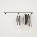 pamo Industrial pipe clothing rack metal black - Wall mounted clothes racks for hanging clothes - Industrial clothing rack wall mounted - FINN II