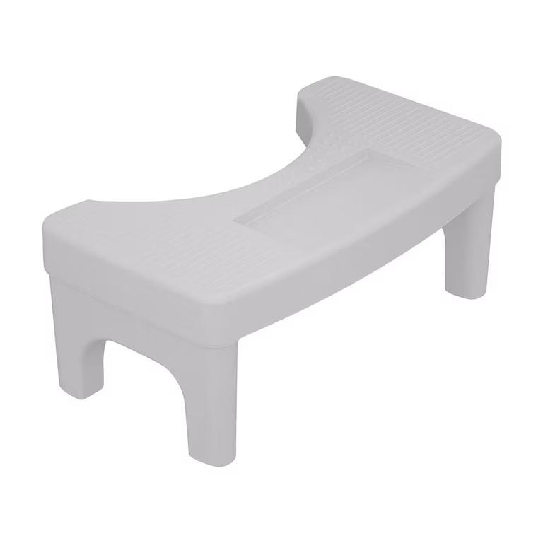 6.7in Tall Ergonomic Toilet Stool Squat Adult, Non-Slip Bathroom Foot Pedal Stool, Doctor Recommended for Constipation Relief, Hemorrhoids & Bloating - Fits All Toilets, Durable Plastic