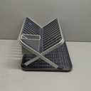 OXO Good Grips Aluminum Fold Flat Dish Drying Rack, 2-Tier, with Drainboard, for Kitchen Counter, Collapsible