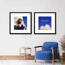VNVNK 21x21 Frame Black, Perfect for 21x21 Inch Picture without Mat or 17x17 Inch Picture with Mat, Home Wall Decor Picture Frame-1 PCS