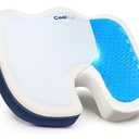 COOL GEL Memory Foam Seat Cushion, Gel Cooling Memory Foam, Office Chair Cushion for Tailbone, Sciatica & Back Pain Relief - Ergonomic U-Shaped with Non-Slip Base and Washable Cover