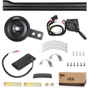 10L0L Golf Cart Turn Signal Kit for Yamaha Club Car EZGO TXT RXV, Universal Golf Cart Turn Signal Switch, 9-pin Wiring Harness Headlight Blinker Kit with Horn Brake Pad Light Switch (12V)