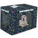 Bienbee Dog Crate Cover, 48 inches Windproof Crate Covers for Dog Cages Breathable Dog Kennel Cover Double Sided Zipper Dog Cage Cover for Wire Dog Cage Indoor Outdoor Protection