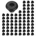 70-Pack Cable Railing Rubber Grommets, 6mm Drill Hole 4mm ID Eyelet Ring Gasket for Wiring, Wire Cable, Automotive, Metal Cable Railing Post, Car Grommet [Black]