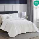 Bedspread oversized King 102x118，Beautiful Leaf Stitching，5 PCWhite
Premium quality stitching,Pet-Friendly Stitching,Microfiber Reversible,Versatile styling,Elegant,Durable & Easy Care