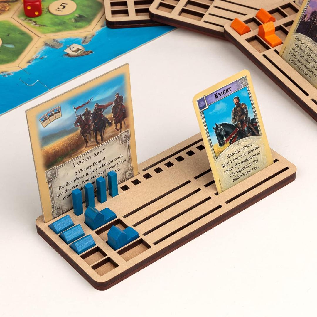 Game Piece Holder for Catan Board Game (Set of 4)