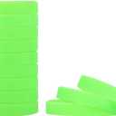 12Pcs Silicone Wristband Bracelet Blank Sports Wristbands Rubber Personalized Custom Wrist Bracelets (Light Green)