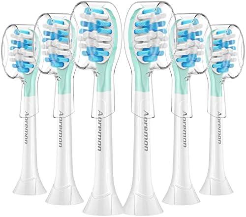 Aoremon Replacement Toothbrush Heads for Philips Sonicare C3 Premium Plaque Control HX9044/65 G3 Gum Care HX9054/65 W3 4100 5100 6100 7500 C1 C2 Flexcare Diamondclean HealthyWhite, 5 Count, White