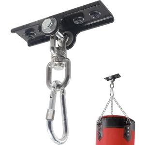 Upgraded 360 Swivel Heavy Bag Mount for Punching Bag Hanger. Box Bags Hanger for Yoga, Gym, Swing Chairs, and Hammocks Heavy Bags Mount. Punching Bag Hanger, Box Bag Hanger. (Black 1 PCS)