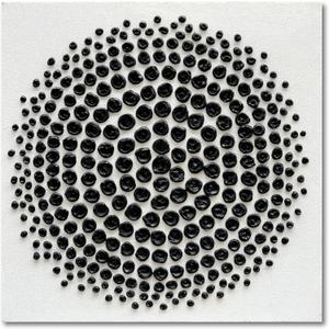 Art Hand Painted Black and White Abstract Texture Art Oil Painting Modern Art Canvas Wall Art Deco 24x24 inches