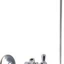 Westbrass D105KFHX-26 5/8" x 3/8" OD x 20" Flat Head Riser Supply Line Kit with Cross Handle Angle Supply Shut Off Valve for Toilet, Polished Chrome