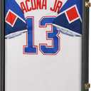 Jersey Frame Display Case - Wall Mount Sports Jersey Display - Lockable Flat Jersey Shadow Box with UV Protective Acrylic Door for Football, Hockey, Basketball, Baseball Sports Jersey - Black (Black Frame - Sticker Lining-1 Pack)