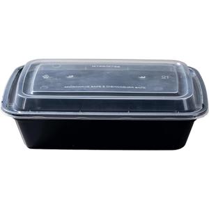 Microwave Safe Meal Prep Containers with Lids 32 oz - 150 Pack Plastic Food Storage Bowls for Lunch, Takeout, and Restaurant-Style Dining - Perfect for To-Go Meals, Salads, and Healthy Eating at Home, Small