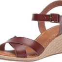 Amazon Essentials Women's Ankle Strap Espadrille Wedge Sandal 8