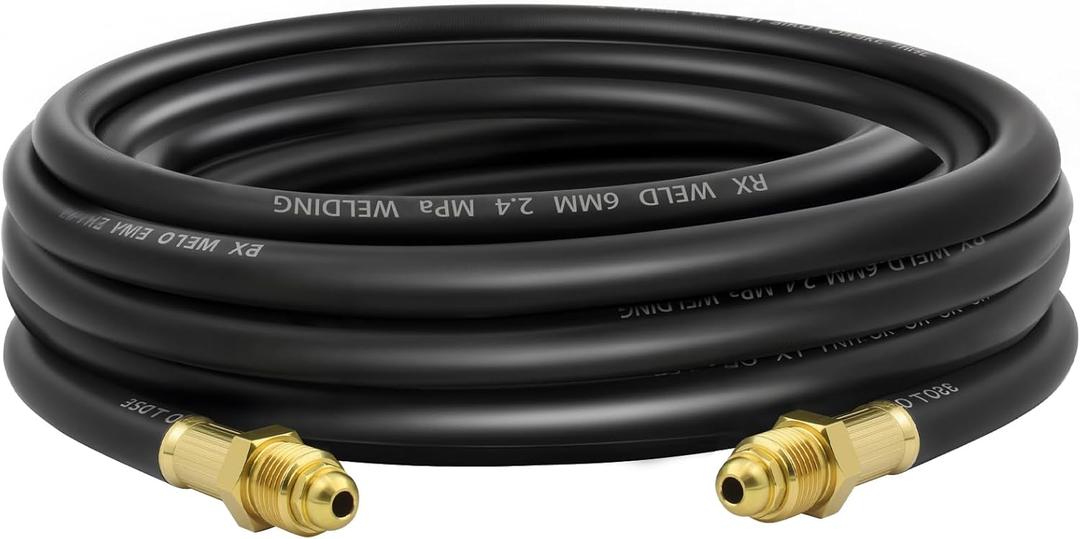 RX WELD Inert Gas Welding Hose - Argon Flow Hose (30FT, Black)