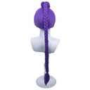 PATTNIUM Kids Purple Braided Wig for Girls Child Long Braid Purple Wig Cosplay Synthetic Wigs with Wig Cap (Purple)