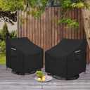 Okcool Outdoor Swivel Chair Cover 2 Pack,Outdoor Furniture Patio Chair Covers Waterproof Clearance,(30" W x 34" D x 38.5" H) Outdoor Lawn Patio Furniture Covers,Black