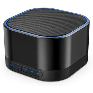 Magicteam White Noise Machine with 20 Non Looping Natural Soothing Sounds Memory Function 32 Levels of Volume Powered by AC or USB and Sleep Sound Timer Therapy for Baby Kids Adults Black