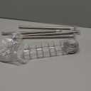 Swivel Towel Bar - Strong Suction Cup Stainless Steel 4 Arm, Folding Bathroom & Kitchen Towel Rack, Wall Mounted, Nail Free Installation