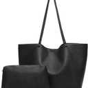 SENDEFN Leather Tote Bag for Women Work Shoulder Bag Large Top Handle Handbags and Ladies Travel Purse with Zipper Pocket