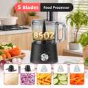 KMfurnila Electric Food Processor 10.5 Cup, Multi-Function Vegetable Chopper with French Fry Slicer, Dough Mixer, Easy to Clean, Secure Design, Stainless Steel, for Vegetables, Smoothie, Fruit