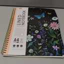 Taja Large Spiral Lined Journal for Women, 8.5" x 11" Notebooks for Work Collge Ruled, A4 Aesthetic Cute Journaling Notebooks for Writing, Plastic Cover, Celestial