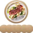6 Pack Round Woven Placemats, 12 Inch Jute Braided Place Mats, Natural Straw Rattan Placemats, Heat Resistant Non-Slip Mat for Kitchen Dining Table, Hot Dishes Bowls Pans Plates Pots