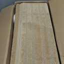 Bullnose Stair Treads Non Slip 9.5" x 32", 14 Pcs Carpet Stair Treads for Wooden Steps Indoor with Edge Protection, Reusable Peel and Stick TPU Backing Stair Runner Rugs - Line Pattern Beige
