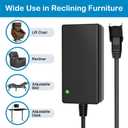 Recliner Power Supply, Model ZB-H290020A-C ZBPOWER AC/DC Switching Power Supply Transformer 29V 2A Adaptor for Power Recliner, Lift Chair and Adjustable Desk (Straight Connection)