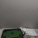 Heated Cat House for Outside, Insulated Weatherproof Heated Outdoor Cat House with Waterproof Eaves & Escape Door, Elevated Outdoor Cat Shelter for Feral Stray Cat (Green, 16.5"x12.6"x16.9")