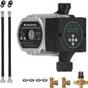 Instant Hot Water Circulating Pump with Built-in Digital Timer and Adjustable Thermostat Control Valve (From 68F to 118F),10 ft Cord, 2 Supply Lines